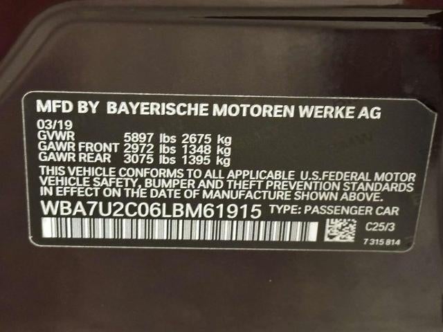 2020 BMW 750i xDrive