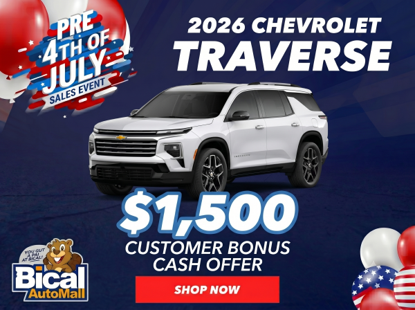 Traverse Bonus Cash