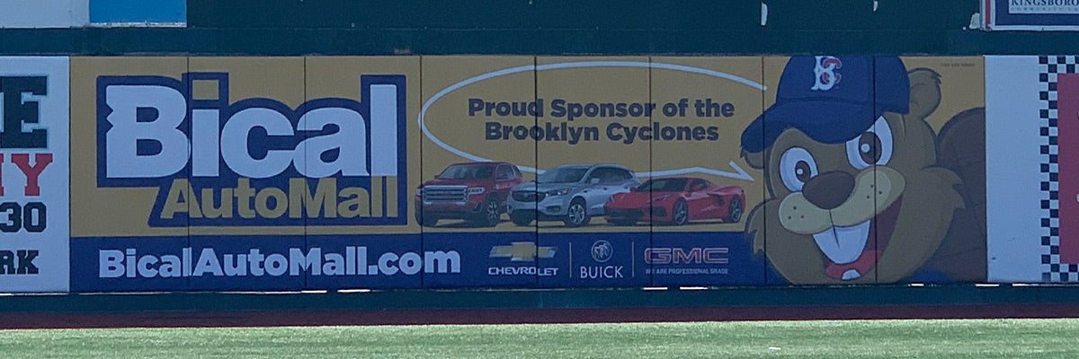 Bical auto mall baseball stadium advertisment billboard
